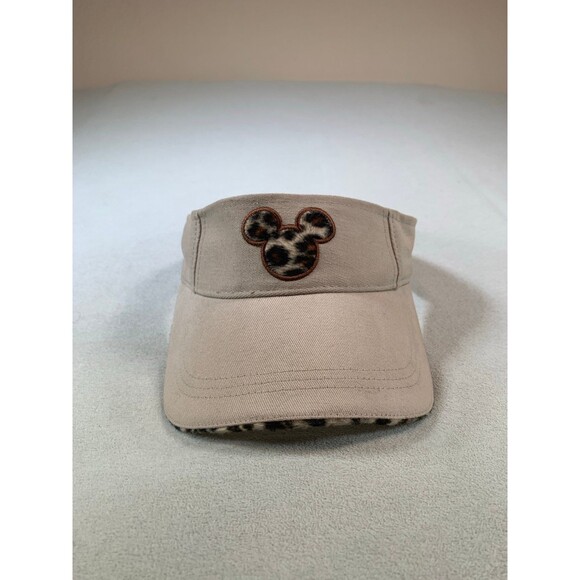 Disney Parks Animal Kingdom Animal Cheetah Print Mickey Visor Hat Cap Adult Size - Picture 2 of 8